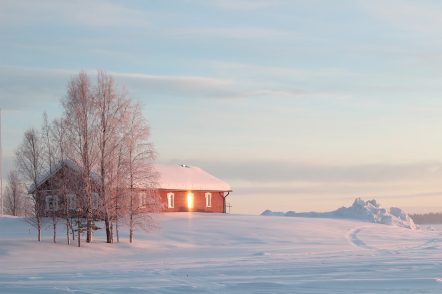Snow covered home in Ramsey, Minnesota after a winter storm